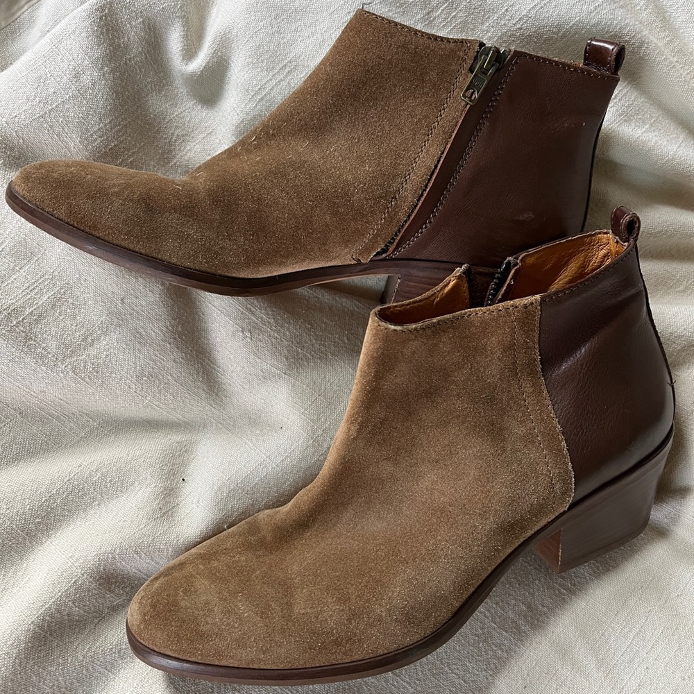 Madewell Charley boot in black suede and leather